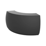 Vondom Fiesta modular outdoor bar counter – curved section in anthracite grey, angled view