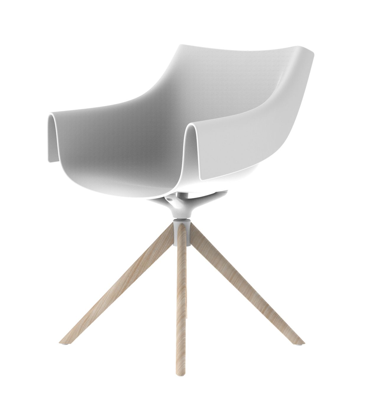 Manta wooden swivel armchair - set of 2