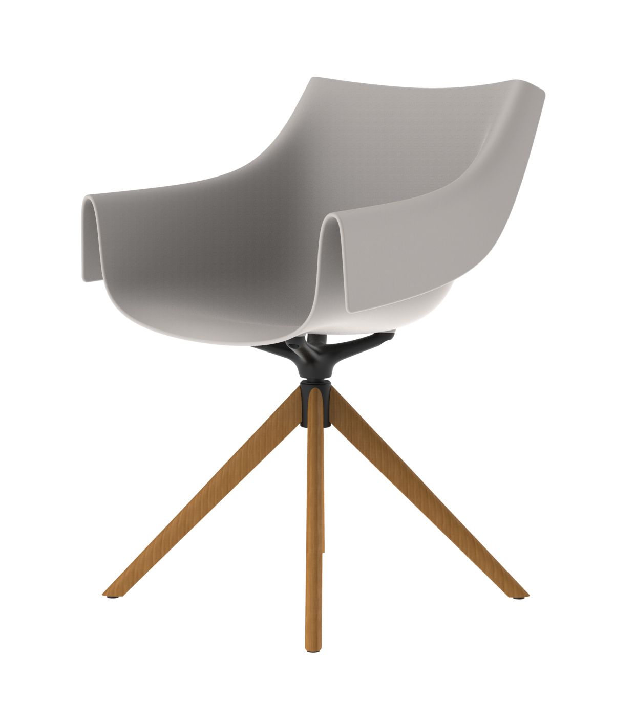 Manta wooden swivel armchair - set of 2