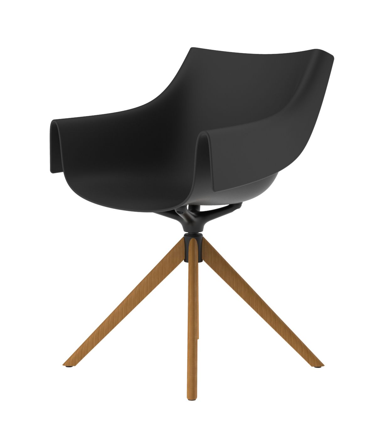 Manta wooden swivel armchair - set of 2