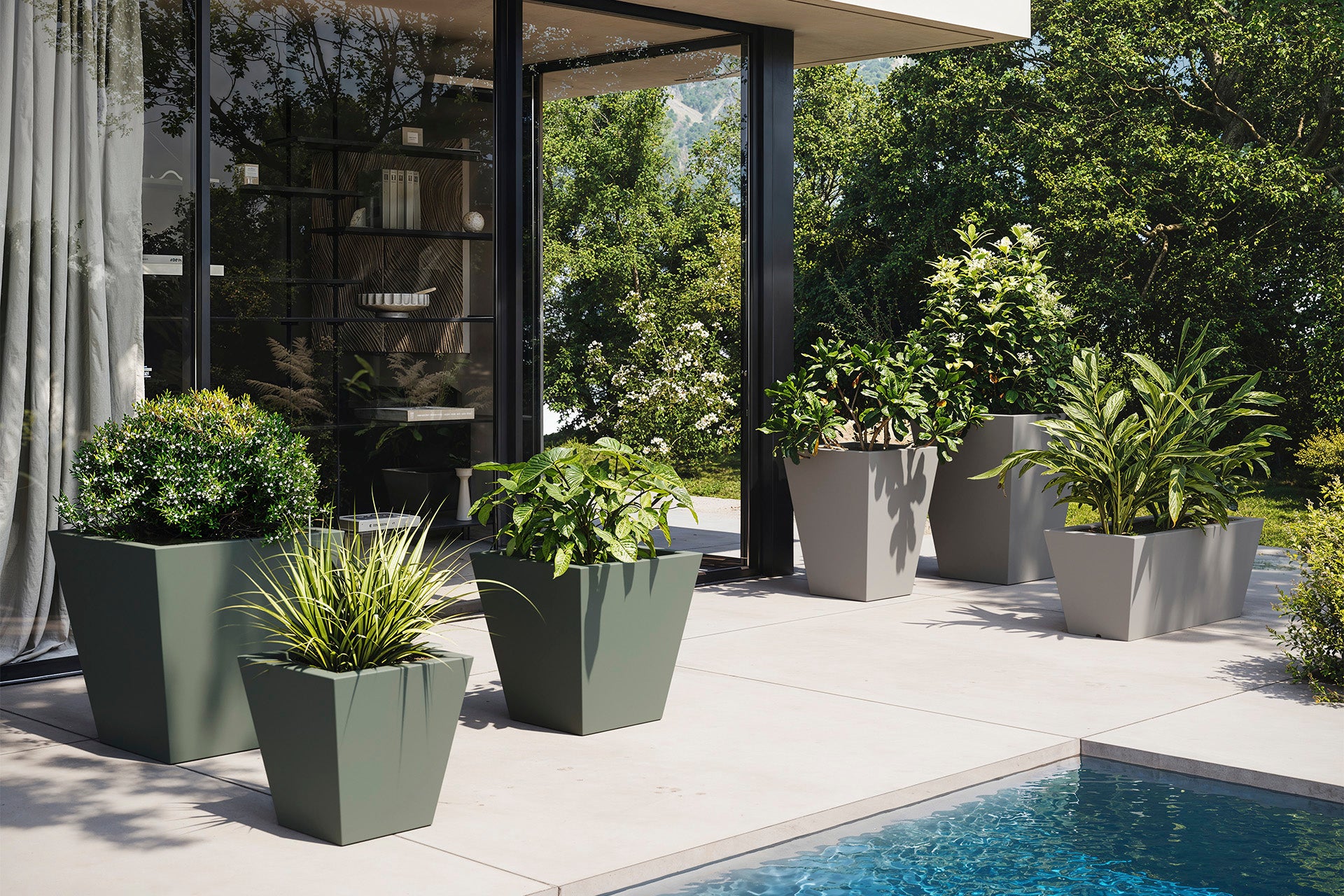 Cono cuadrado planter
