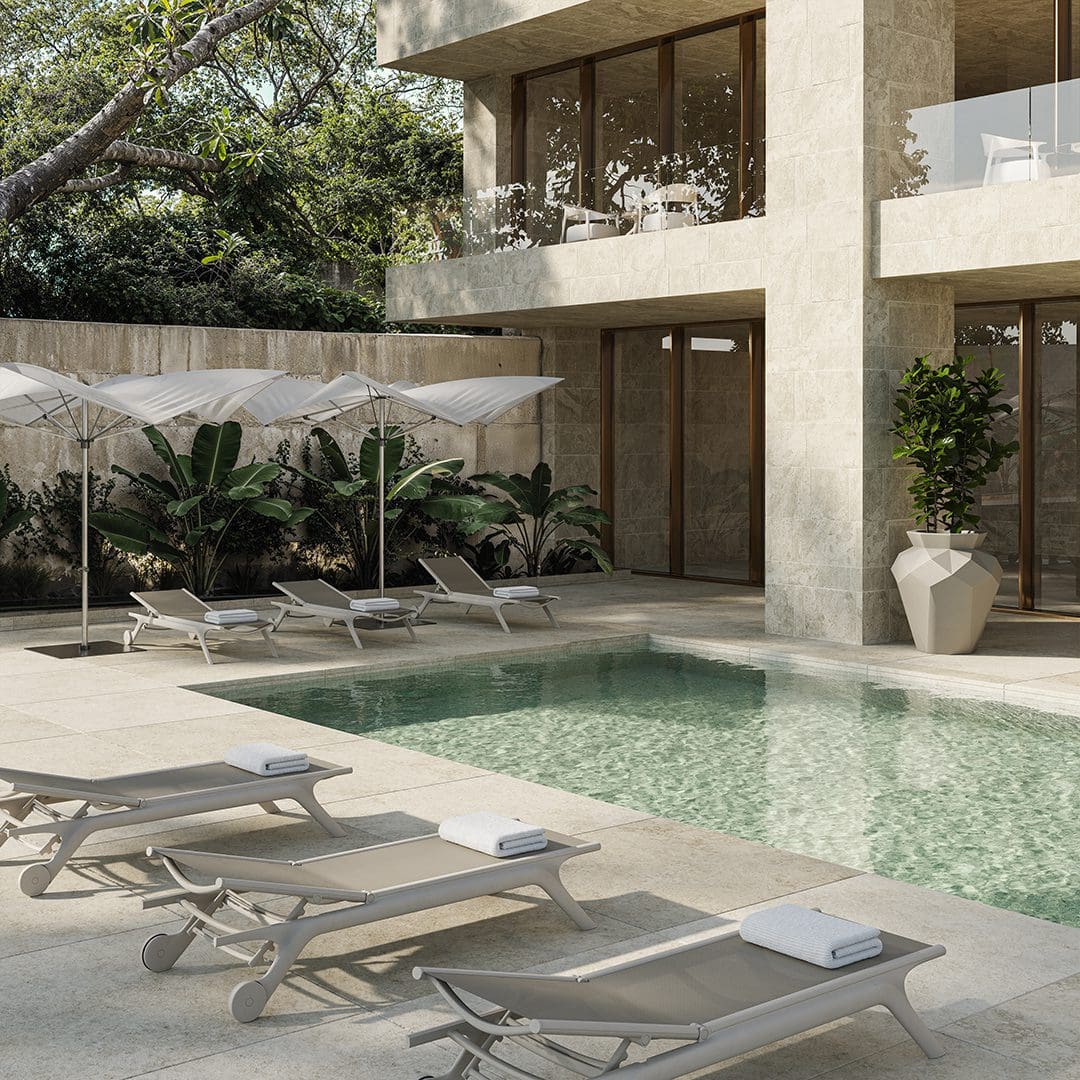 Africa sun lounger - set of 4