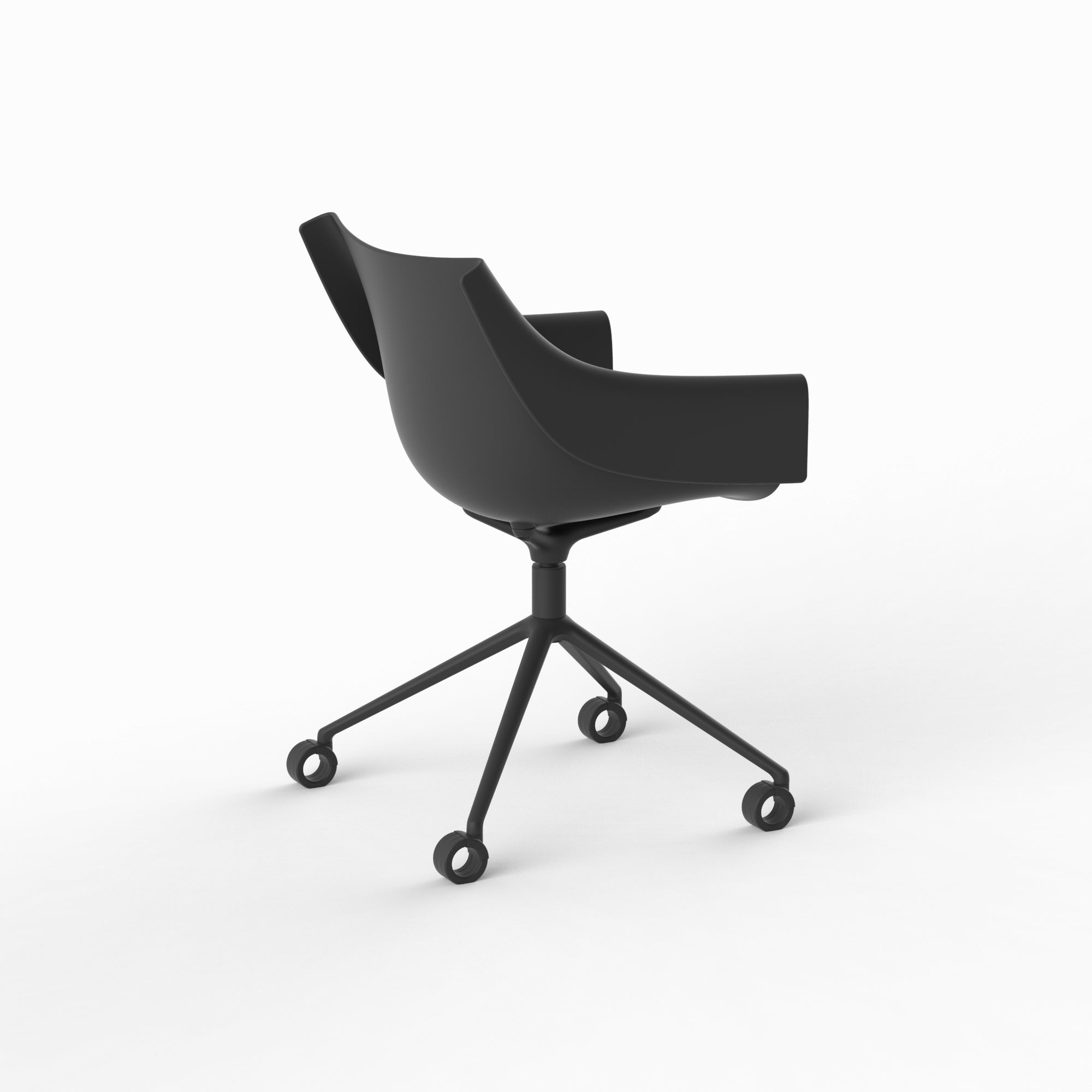 Manta swivel caster armchair - set of 2
