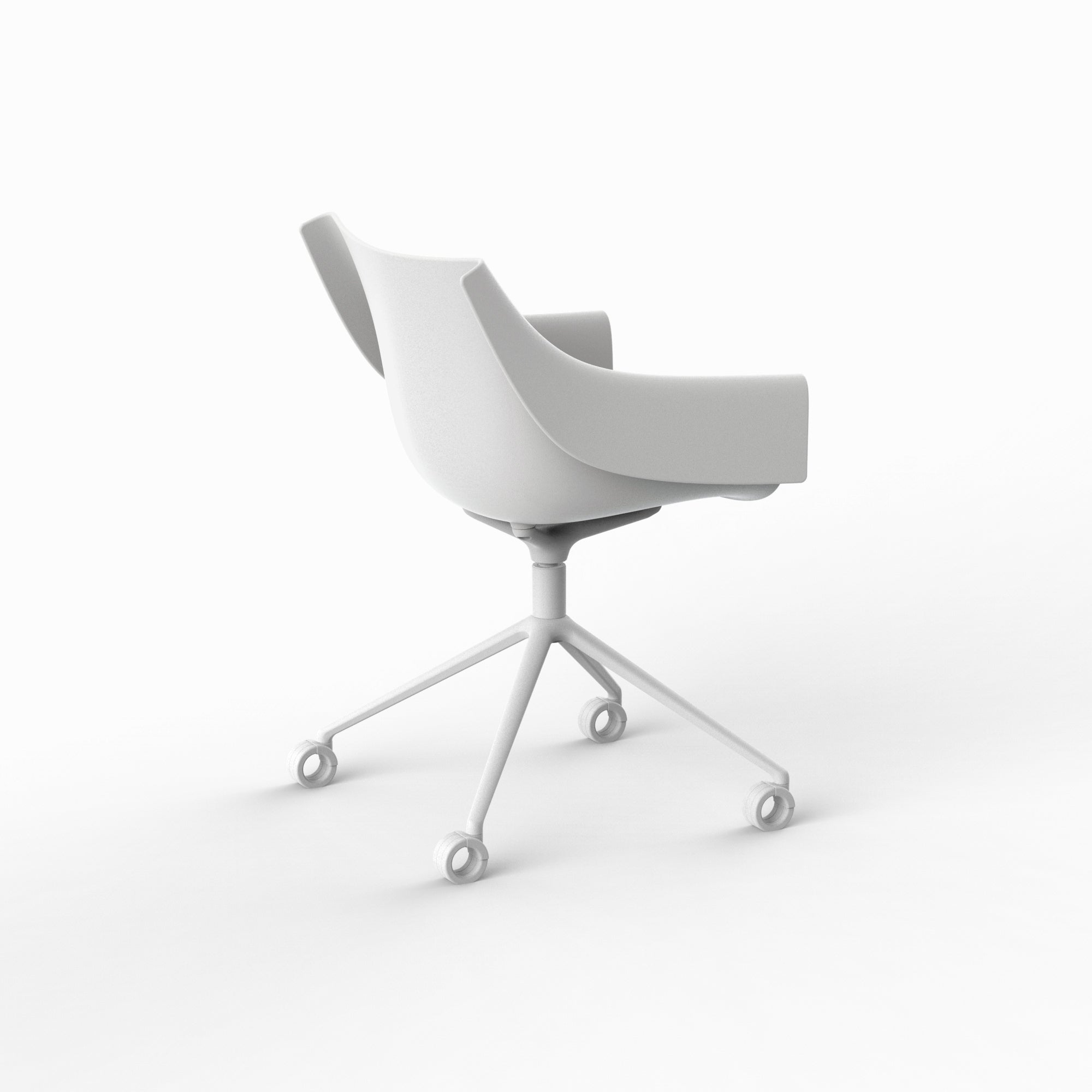 Manta swivel caster armchair - set of 2