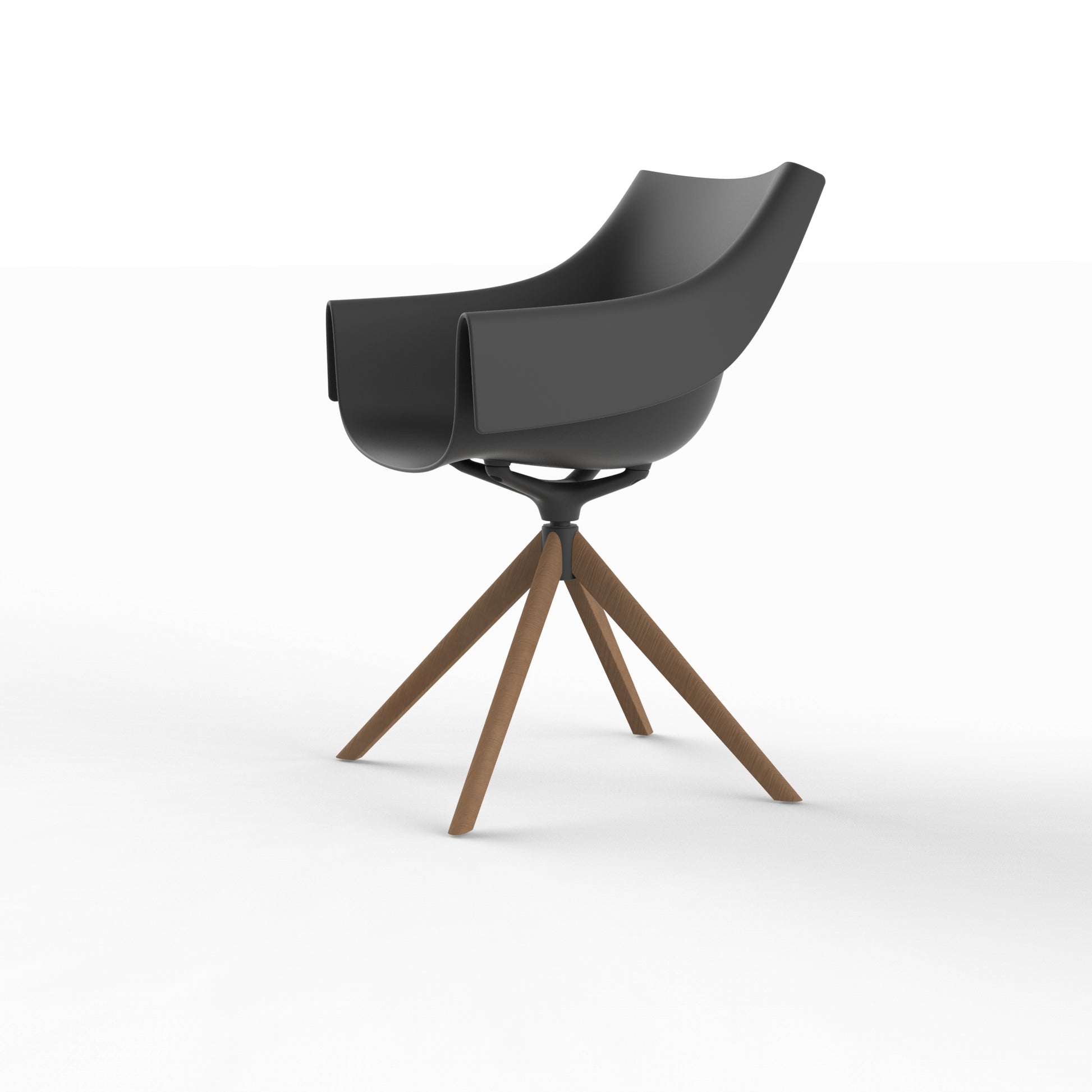 Manta wooden swivel armchair - set of 2