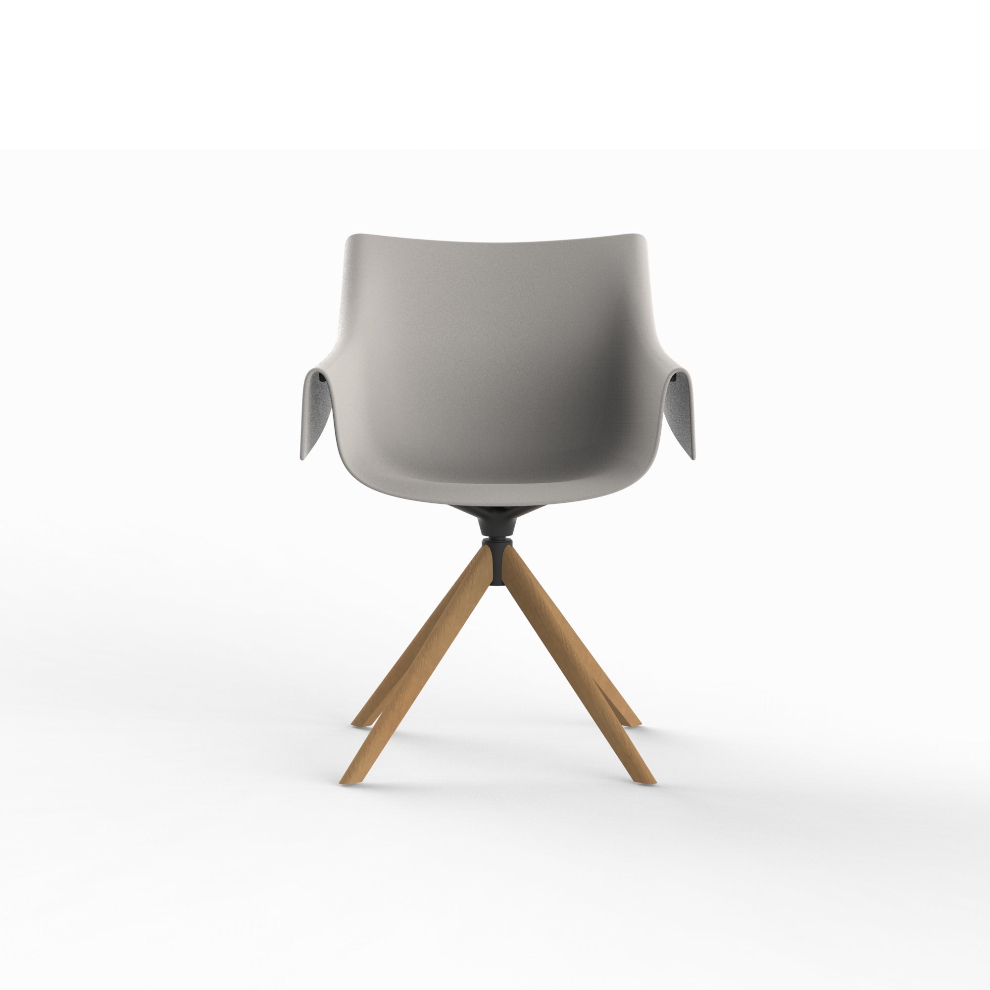Manta wooden swivel armchair - set of 2