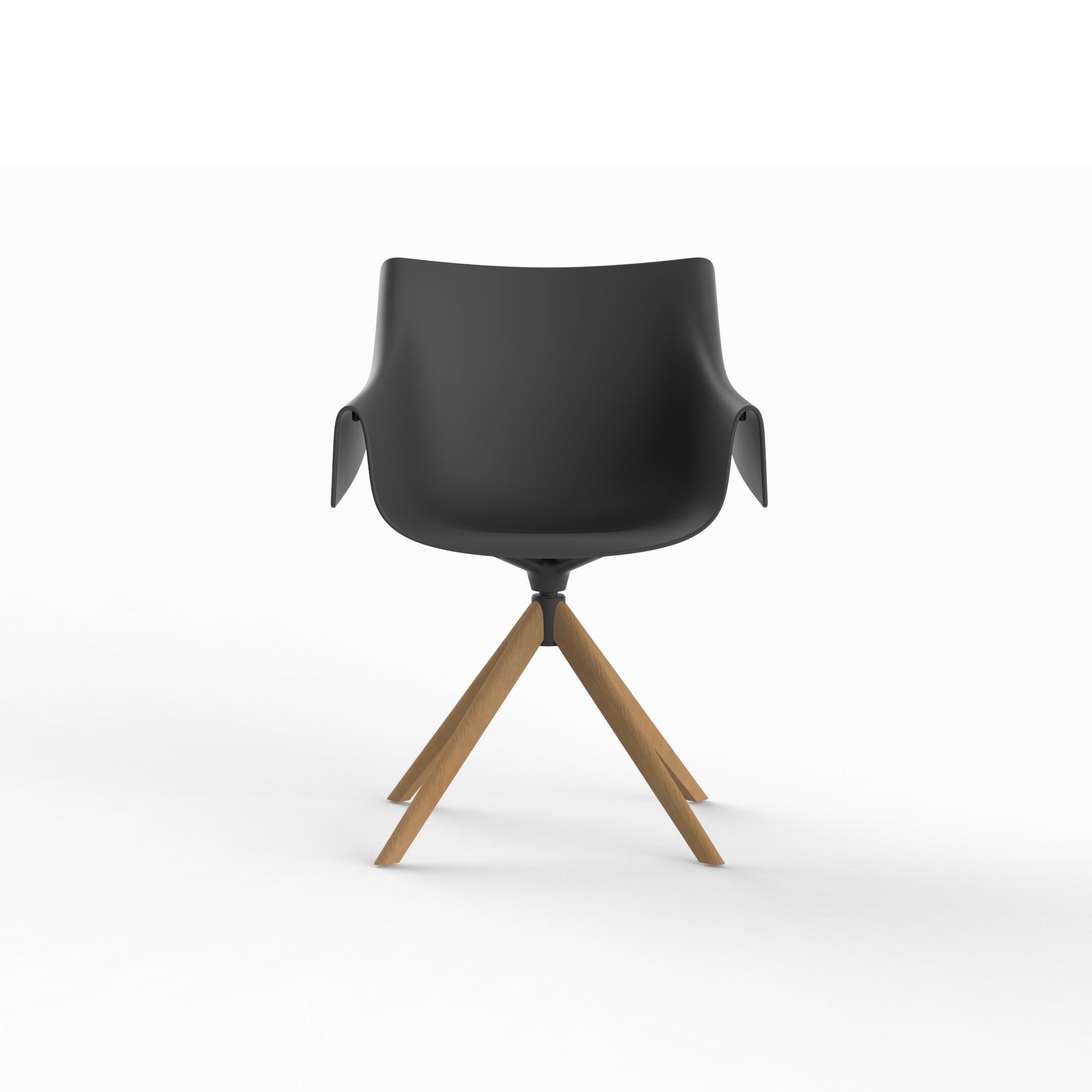 Manta wooden swivel armchair - set of 2