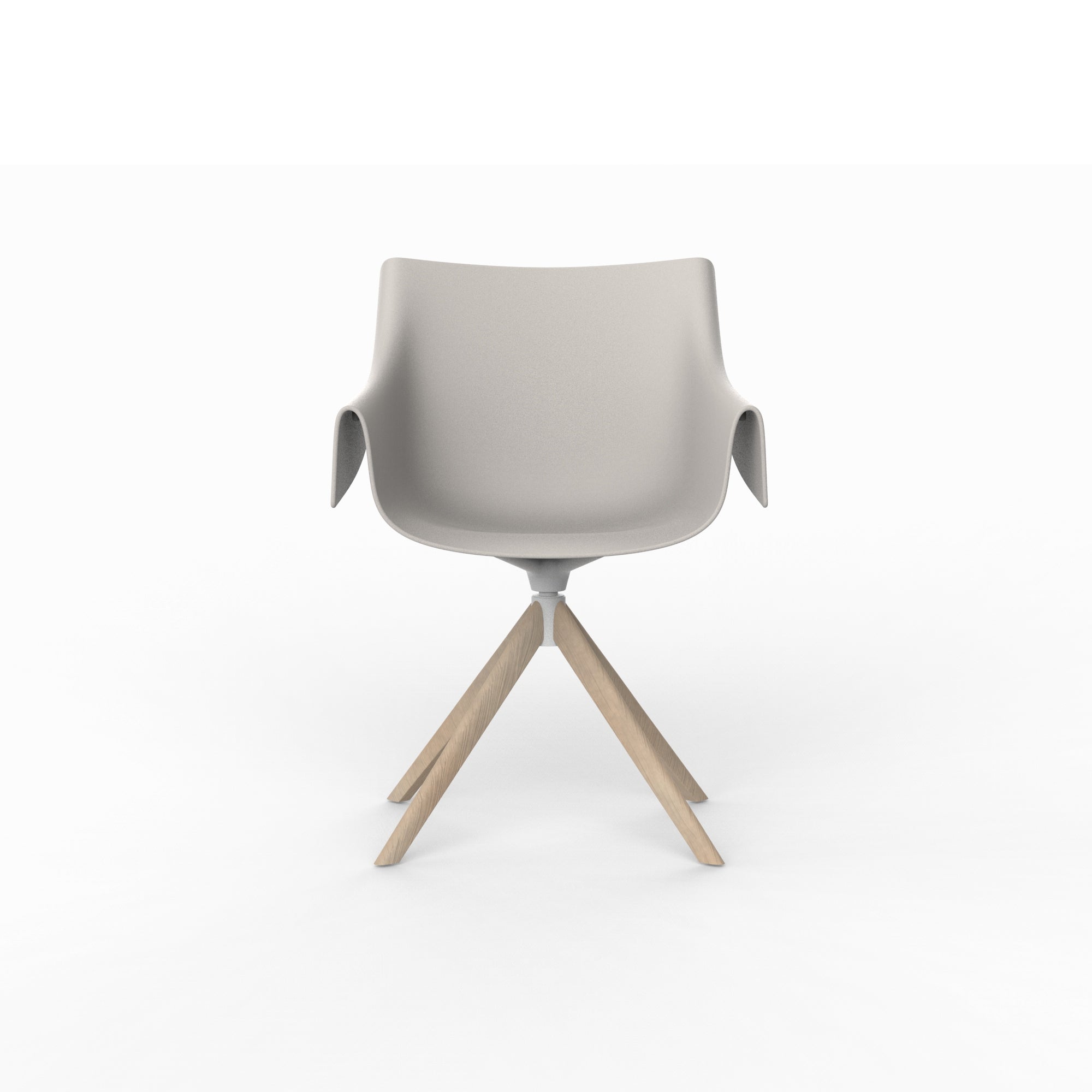 Manta wooden swivel armchair - set of 2